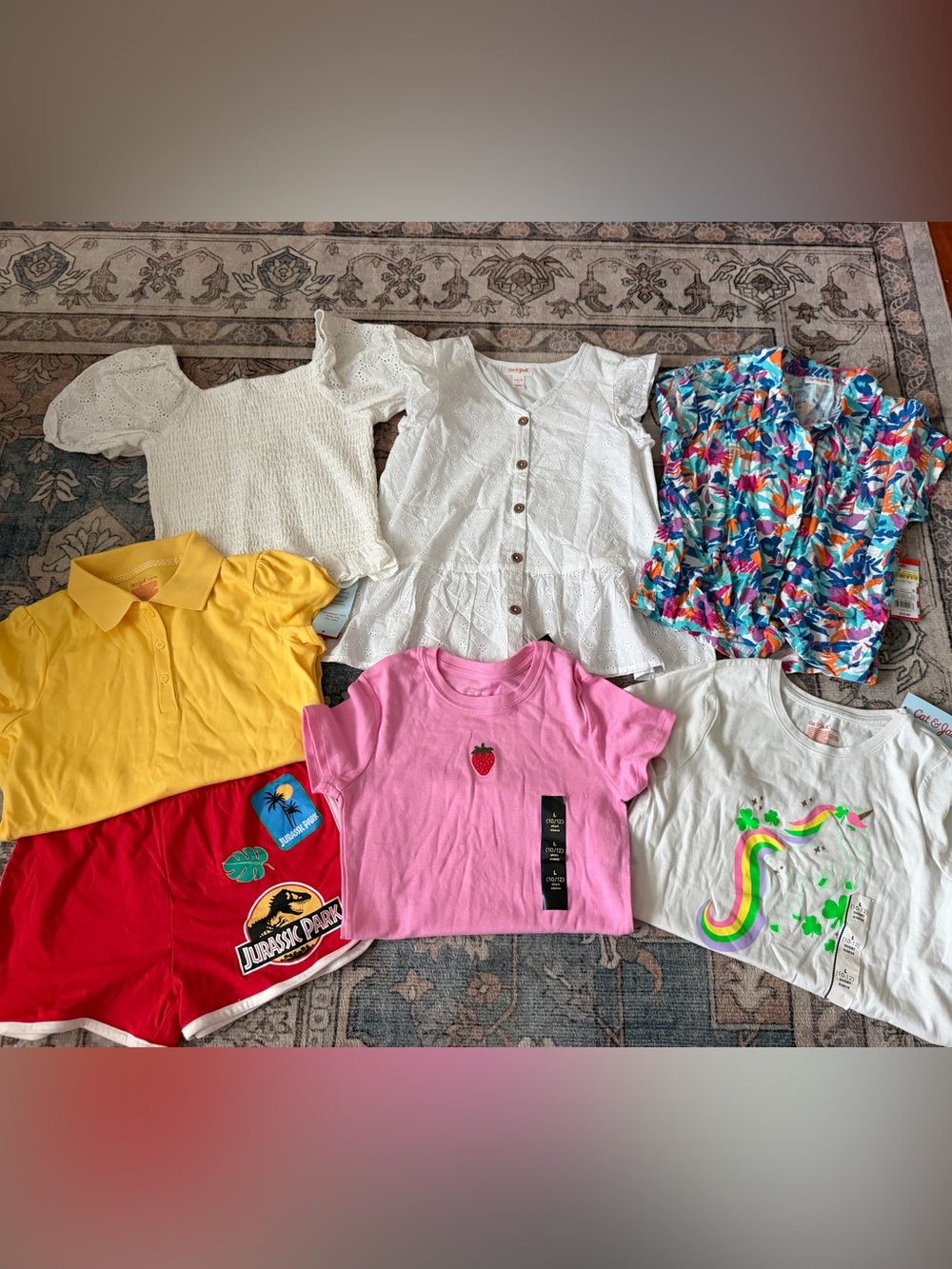 Girls Cat & Jack/ art class summer top bundle w/ pair of shorts